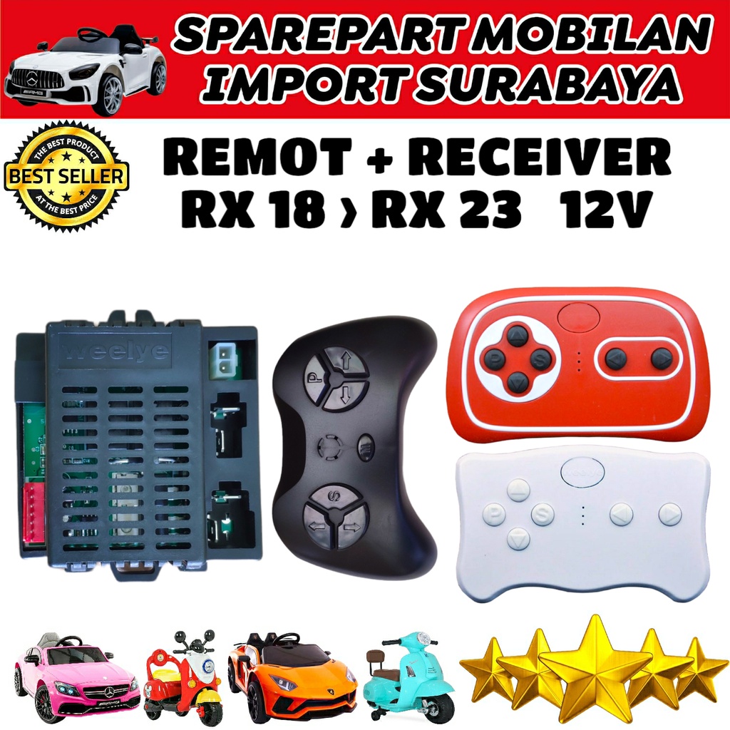 RX18 WEELYE RX23 WELLYE RX 18 RX 23 JEEP RUBICON AUTO WHEELERS PMB PLIKO MOBIL MAINAN ANAK AKI 12 VOLT BLUETOOTH YUKITA PMB PLIKO EXOTIC PASIFIC SPEEDS MINI COOPER TRANSMITTER MODUL