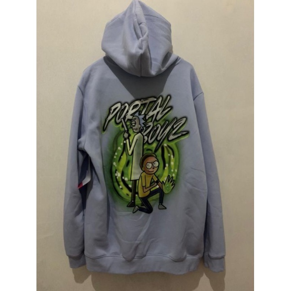 HOODIE H&M BLUE RICK AND MORTY