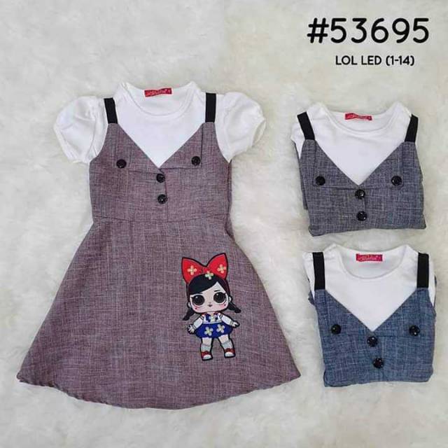 Dress Overall YANDET CATHERINE KIDS with LED (kancing)