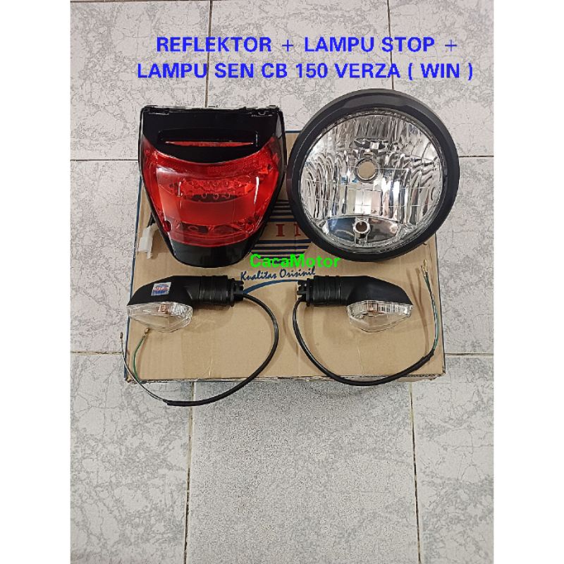 REFLEKTOR + LAMPU STOP + LAMPU SEN CB 150 VERZA  ( WIN )