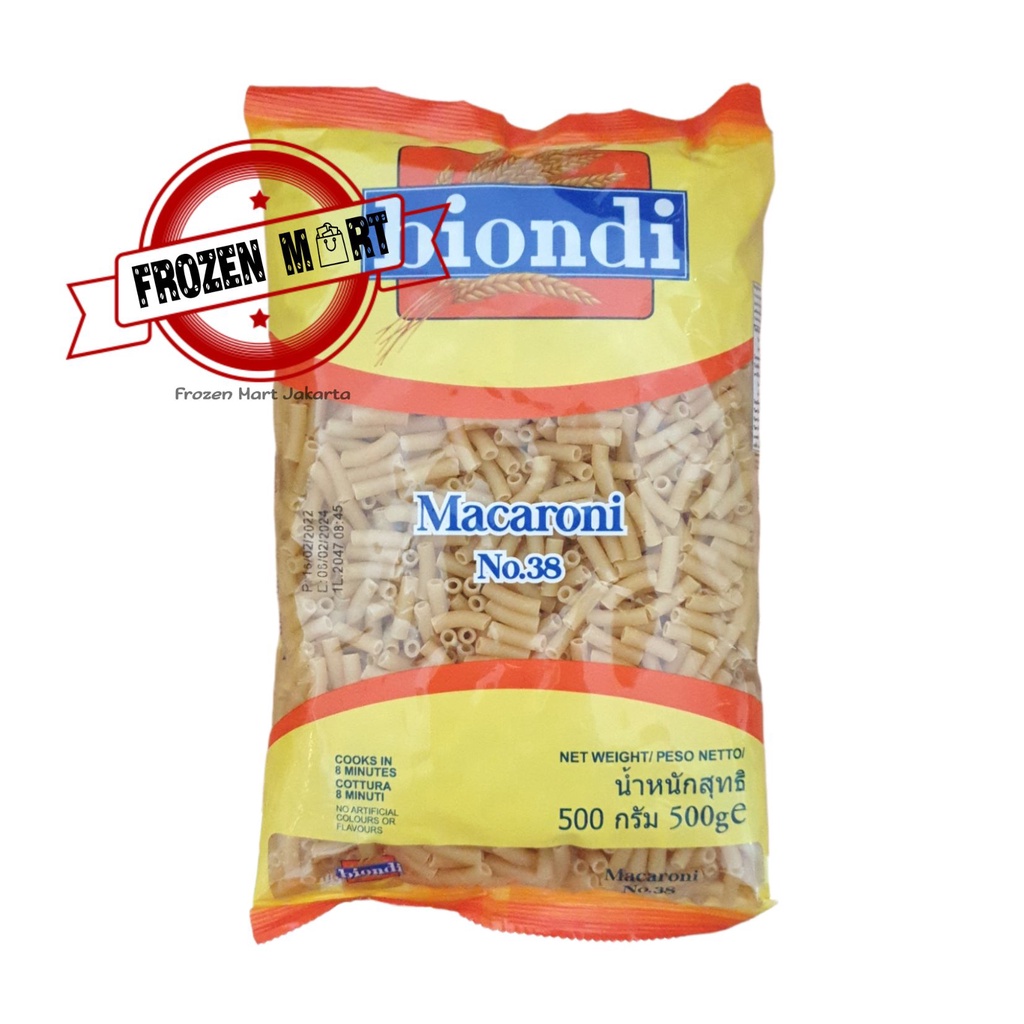 

Pasta BIONDI Macaroni No.38 500Gr