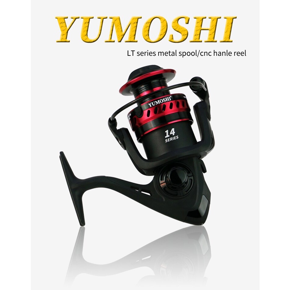 YUMOSHI LT3000 Reel Pancing Spinning 12 Ball Bearing 5.2:1 - HITAM