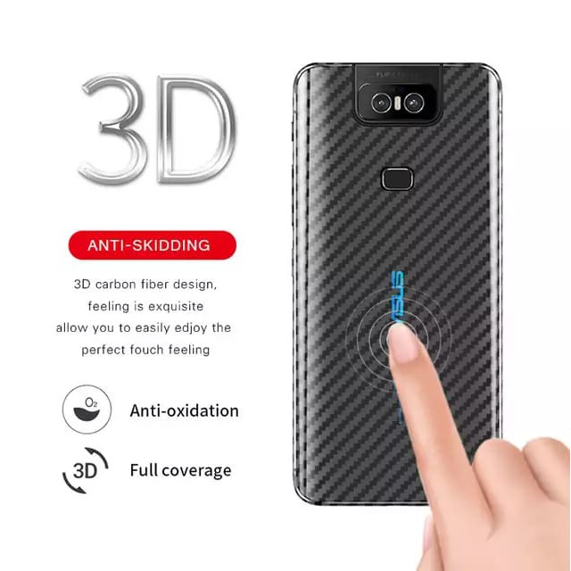 Asus Zenfone 6 2019 Skin Carbon Garskin Anti Gores Belakang