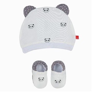 Omiland OTB0720 Topi Bayi Sepatu Bayi Set Panda Series