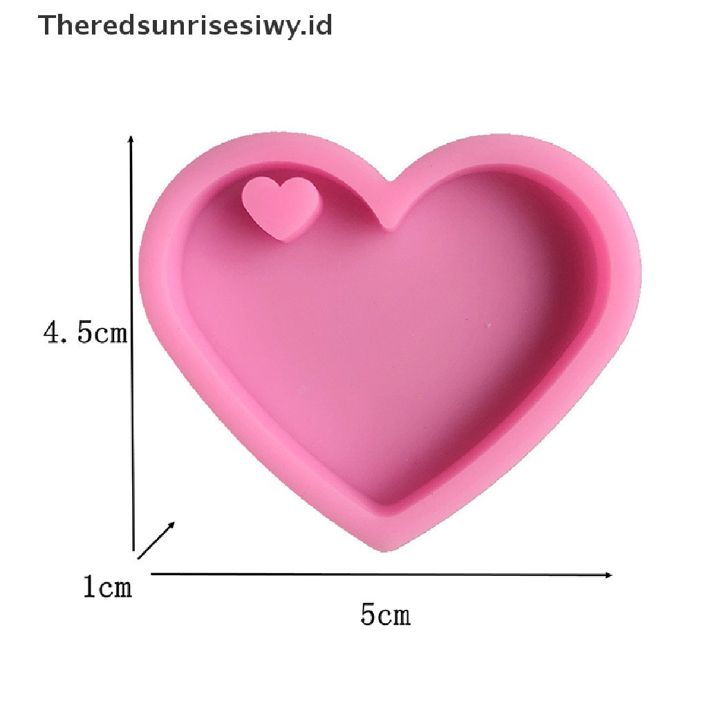 # Alat Rumah Tangga # Cetakan Liontin Bentuk Hati Bahan Silikon Untuk Gantungan Kunci