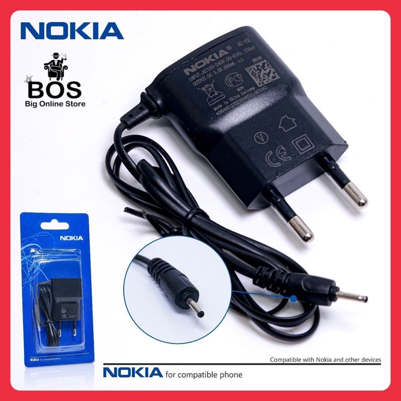 BOS - TC N95/N70/JARUM | CHARGER NOKIA KECIL PACKING PRESS