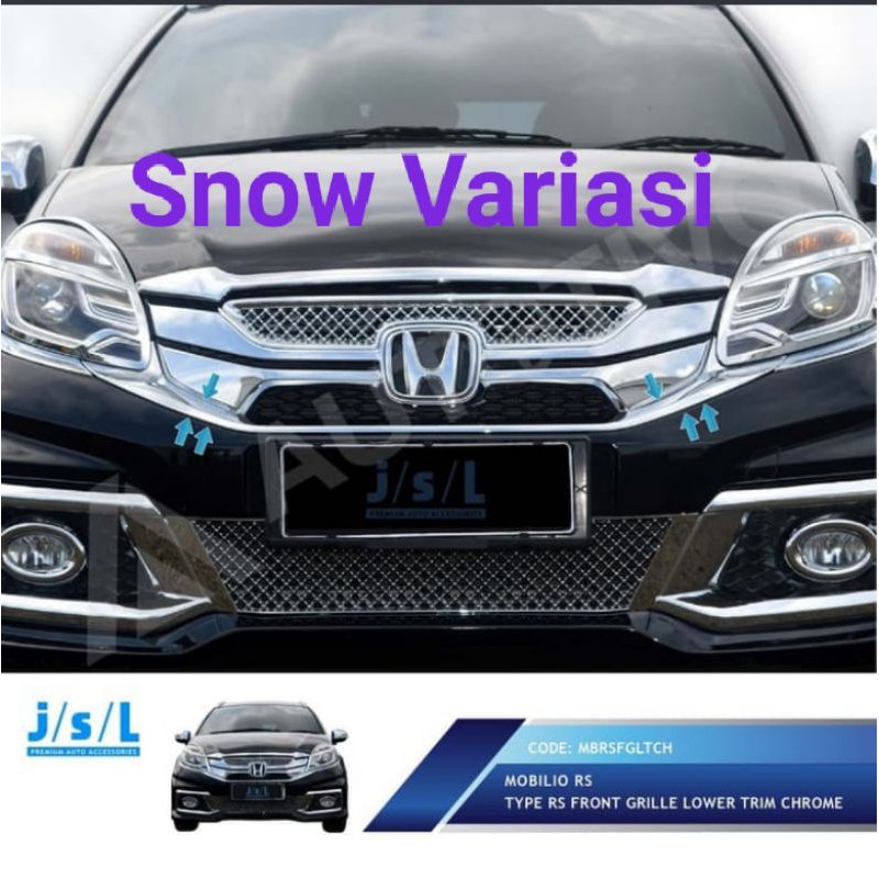 Honda Mobilio RS Lis grill depan front grille lower trim chrome JSL