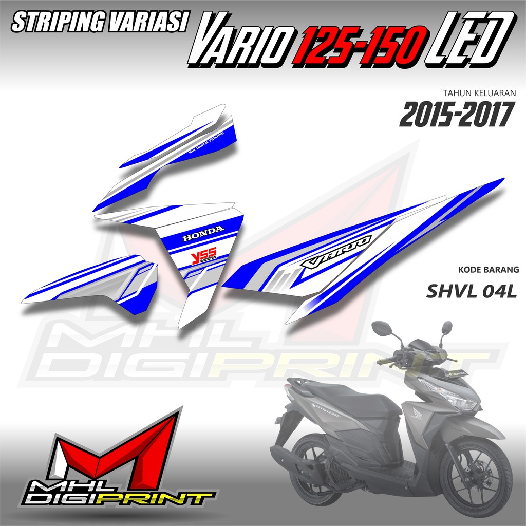 STRIPING VARIASI HONDA VARIO 125 &amp; 150 -  STIKER VARIO 125 &amp; 150 LED - SHVL 04