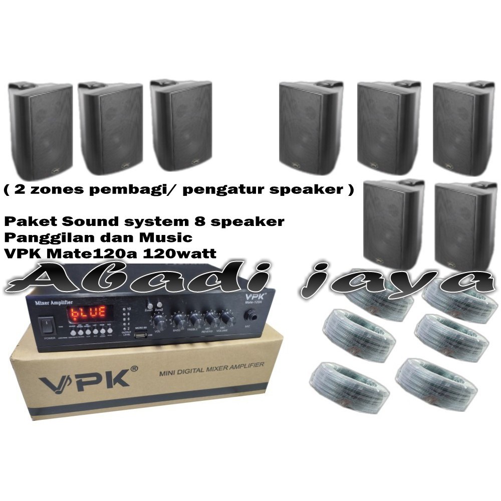 paket sound system vpk mate120a dan vpk V776P 6 inch 8pcs ORYGINAL