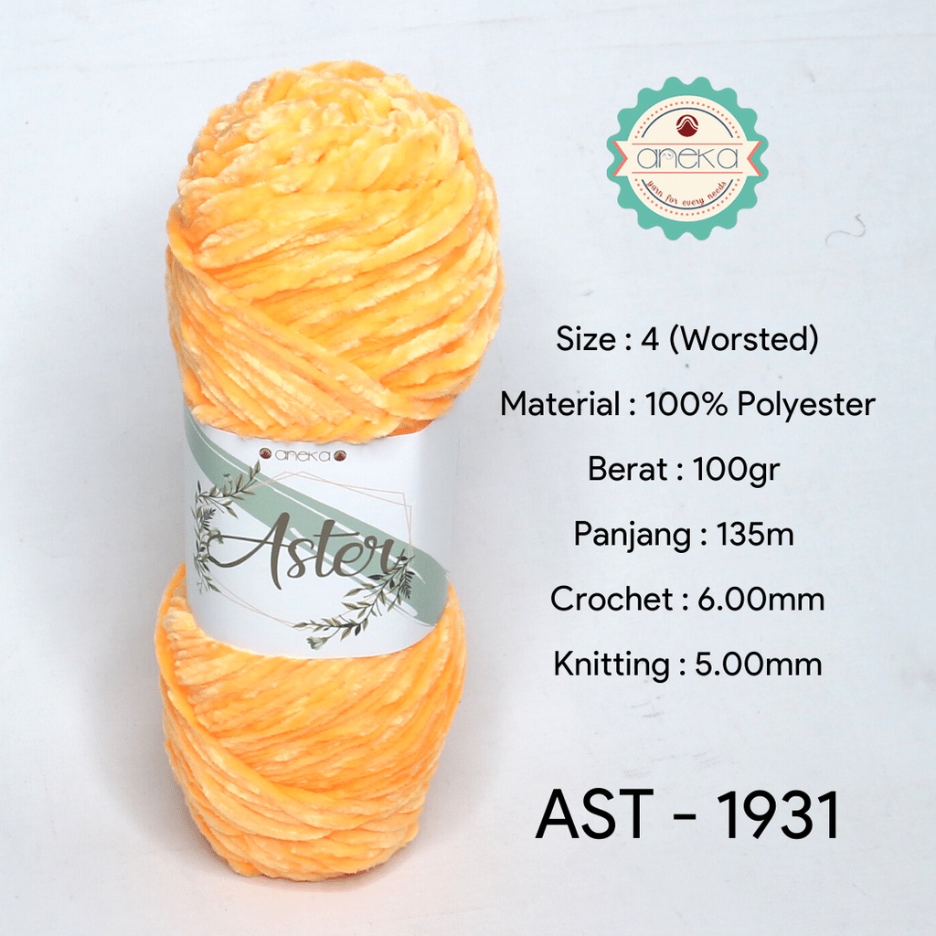 Benang Rajut Bludru Aster / Velvet Knitting Yarn