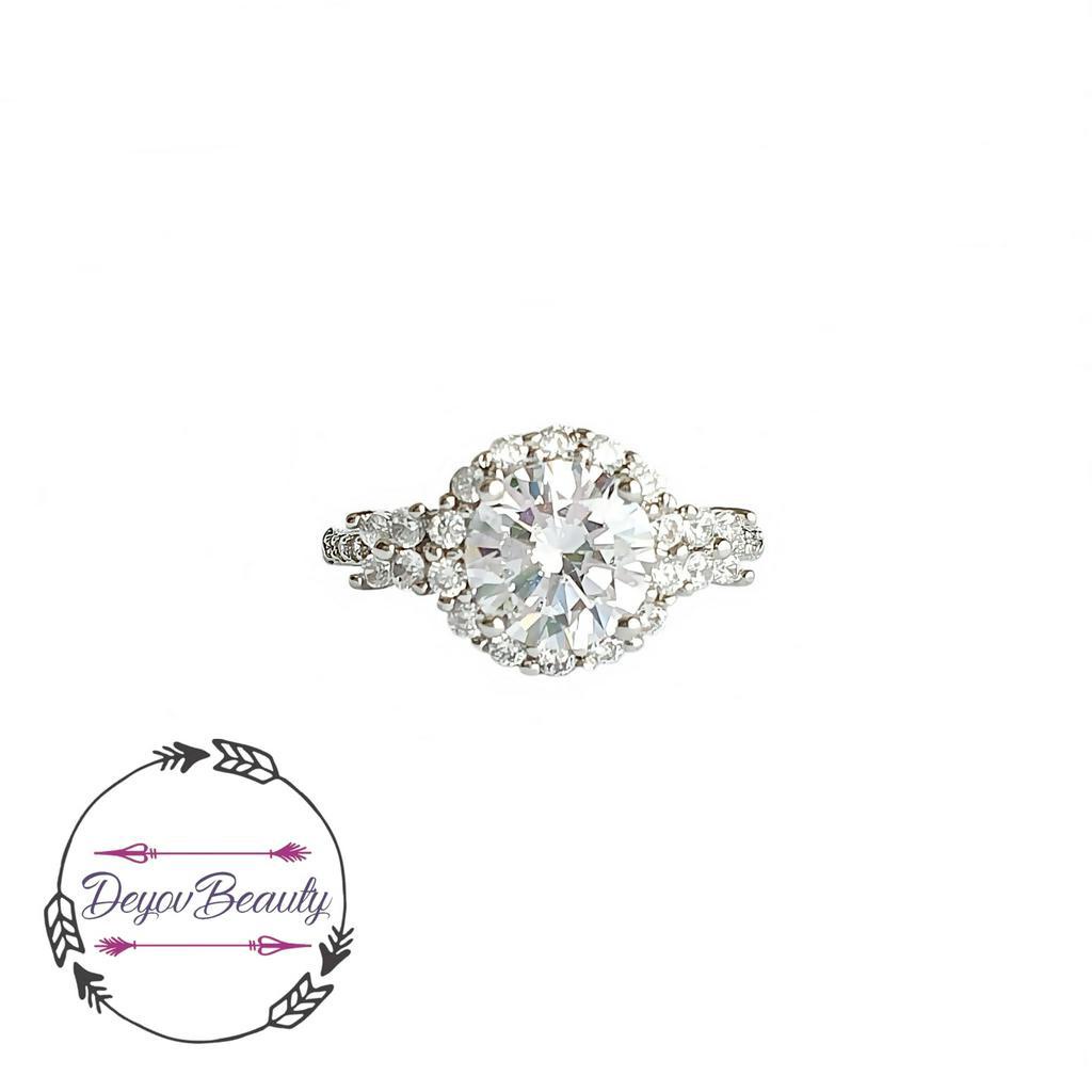 Silver 925 Diamond Ring Cincin Moissanite - DYR019 Sienna Ring