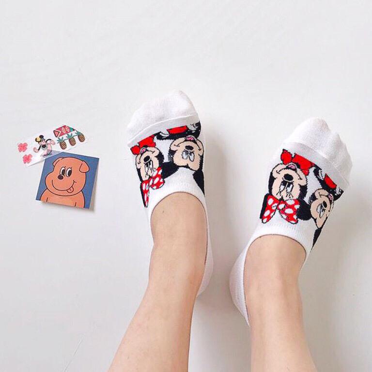 DISNEY - Kaos Kaki Pendek Invisible Setelapak Kaki/ Kaos Kaki Tumit Dewasa Wanita