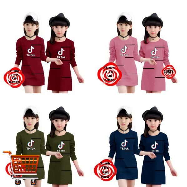 Kaos Tiktok Tshirt Anak Cewek | Baju Atasan Anak Perempuan | Pakaian Anak Stylish | Kaos Anak Murah