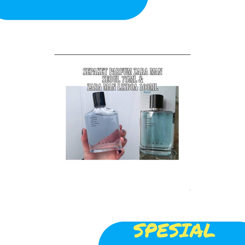 NEW sepaket parfum zara man seoul 100ml dan zara man lisboa 100ml