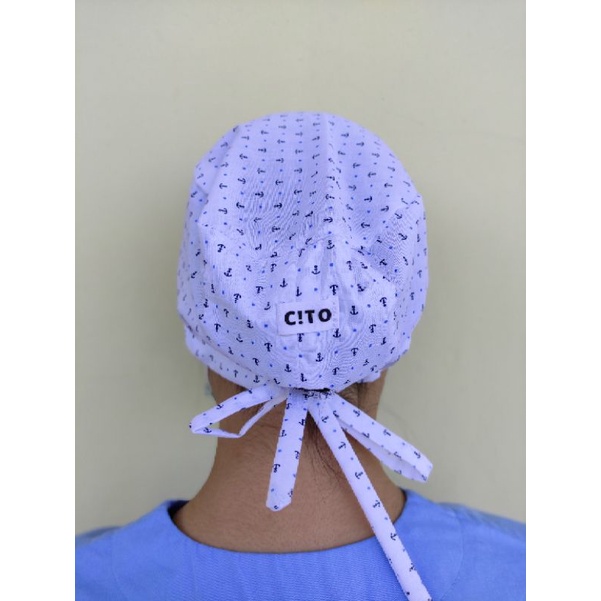 Head cap / head cap medis motif / surgical cap / topi dokter / topi operasi / topi perawat