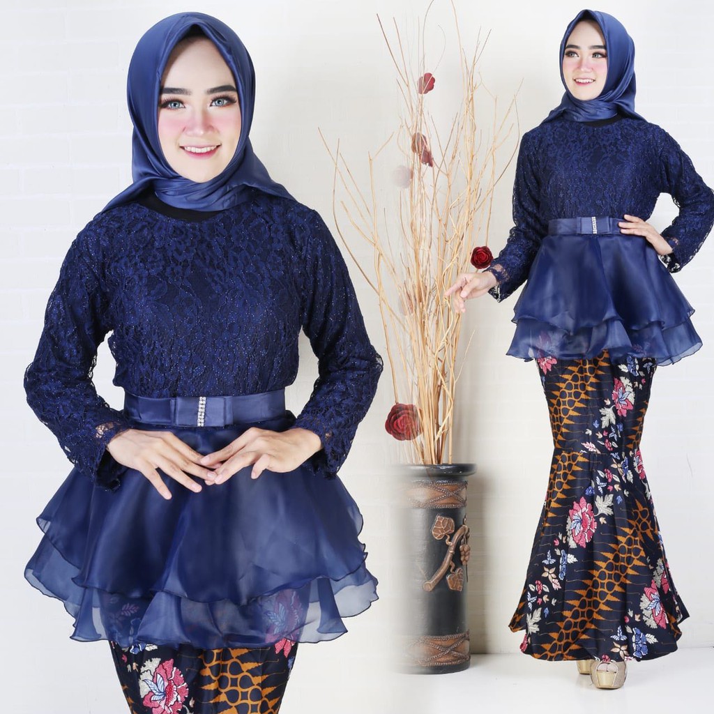 BRUKAT KOMBINASI ORGANZA FULL PURING ROK  DUYUNG  BATIK  