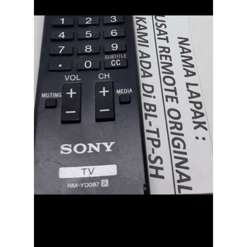 REMOTE REMOT TV SONY BRAVIA LED 3D SMART RM-YD087 ORIGINAL ASLI