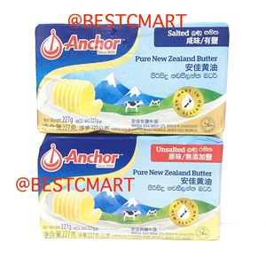 

ANCHOR PURE NEW ZEALAND SALTED / UNSALTED BUTTER 227GR (GOSEND ONLY)