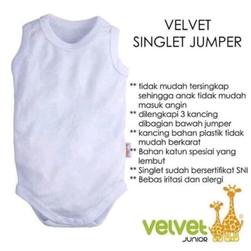 Velvet Singlet Jumper Size New Born (0-3bulan)