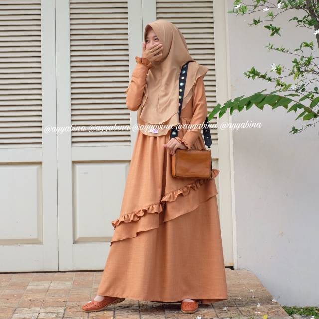 Gamis linen kirei dress by ayyabina