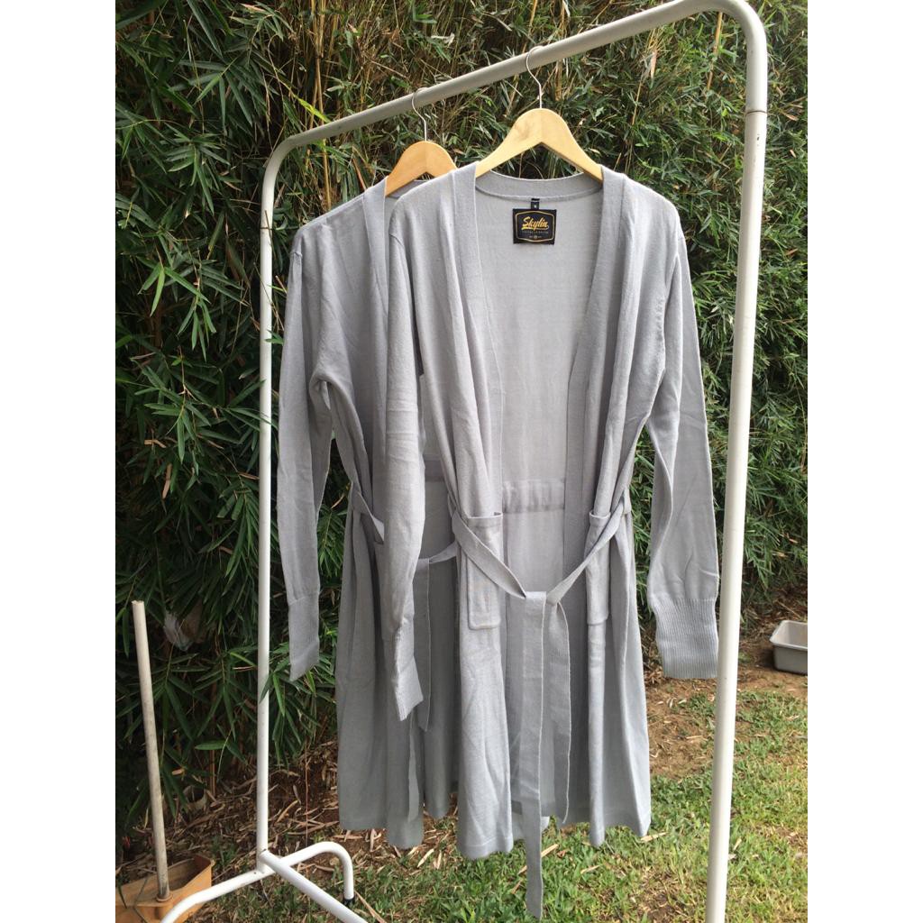 Long Cardi Grey Pocket