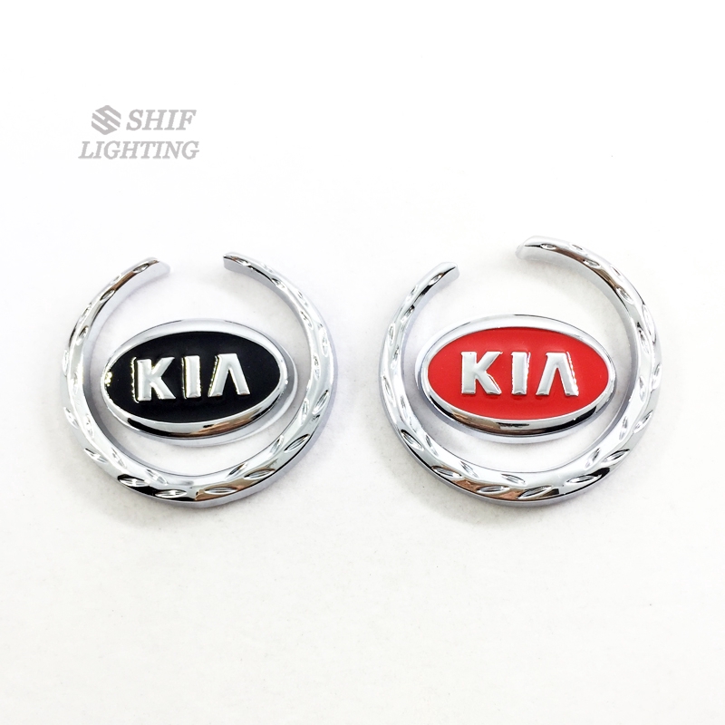 1Pc Stiker Emblem Logo KIA Bahan Metal Untuk Dekorasi Bagasi Belakang Mobil