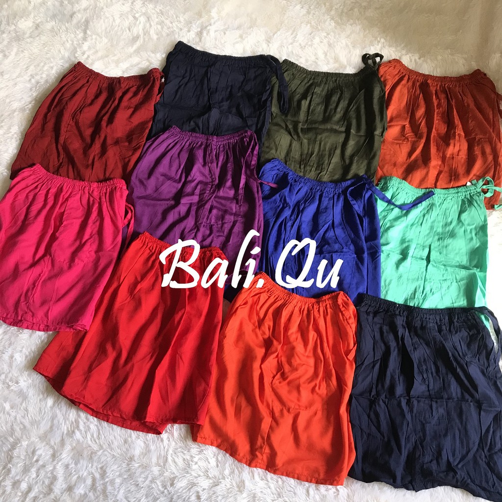 Celana Pendek Bali Polos Part 1 Shopee Indonesia