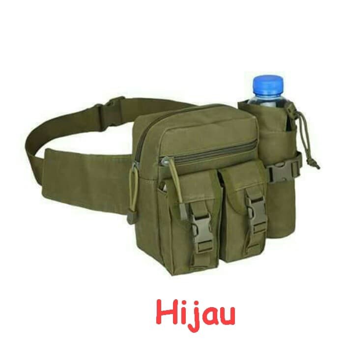 Super Hot! TAS PINGGANG BOTOL MINUM TACTICAL ARMY PRIA 726 SIMPLE Terbatas!