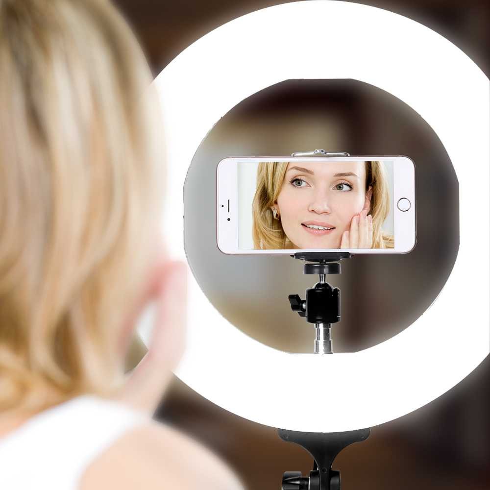 Ring Light LED Kamera 65W 336 LED 12 Inch Tripod DSLR Cincin Cahaya Perlengkapan Photo Studio