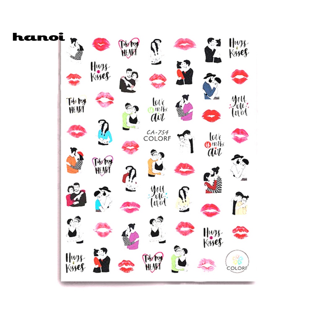 Han 1 Set Stiker Kuku Motif Kartun Untuk Dekorasi Nail Art