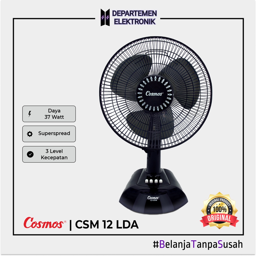 KIPAS ANGIN MEJA / COSMOS DESK FAN 12 LDA