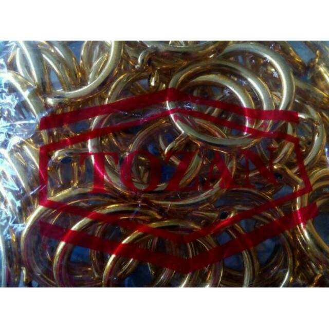 Ring besi gorden bulat gold emas