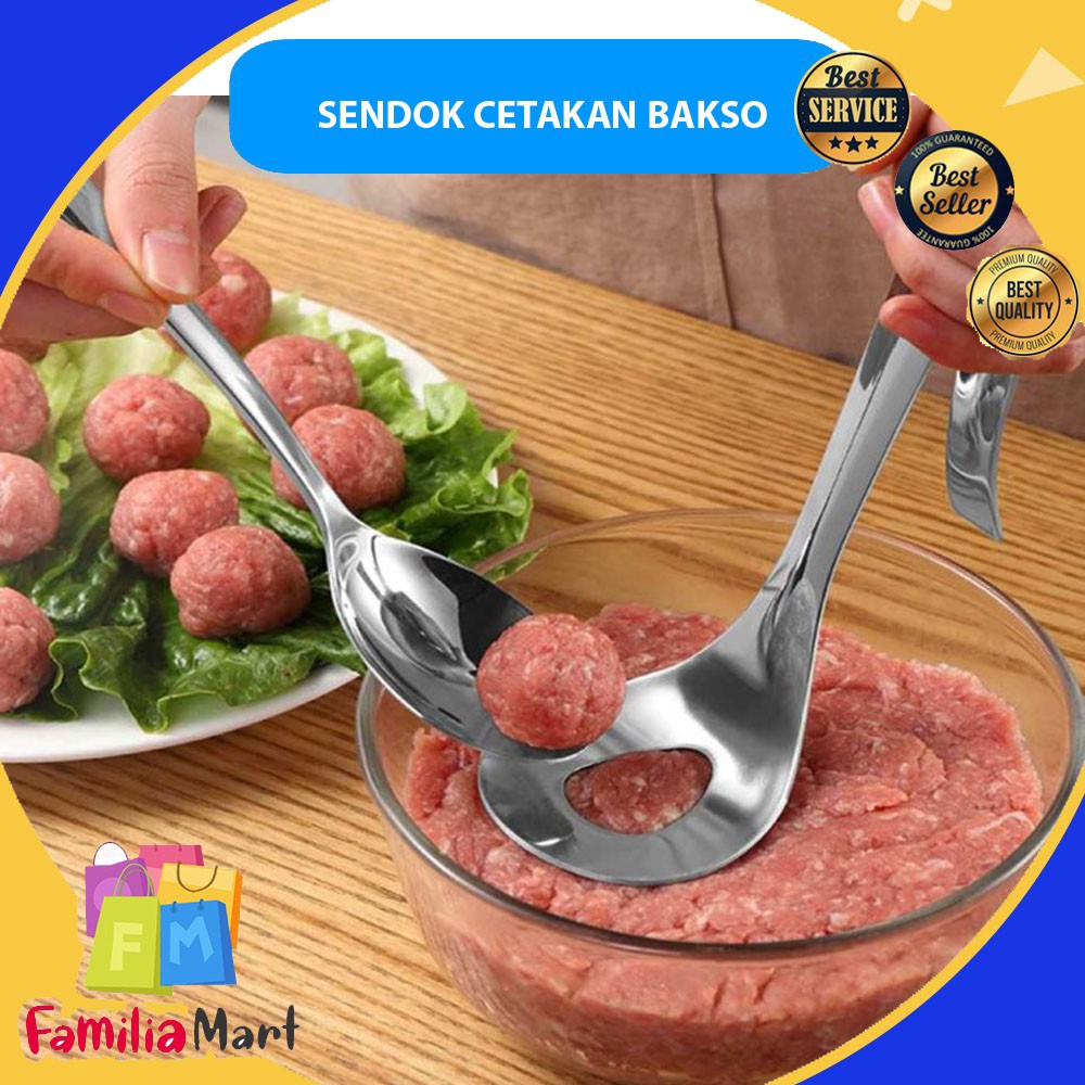 SENDOK CETAKAN BAKSO MEATBALL STAINLESS ANTI LENGKET