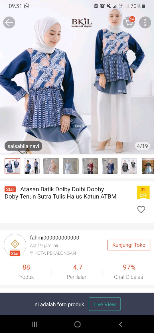 Atasan Batik Dolby Dolbi Dobby Doby Tenun Sutra Tulis Halus Katun Atbm Baron ,sarombit Atasan