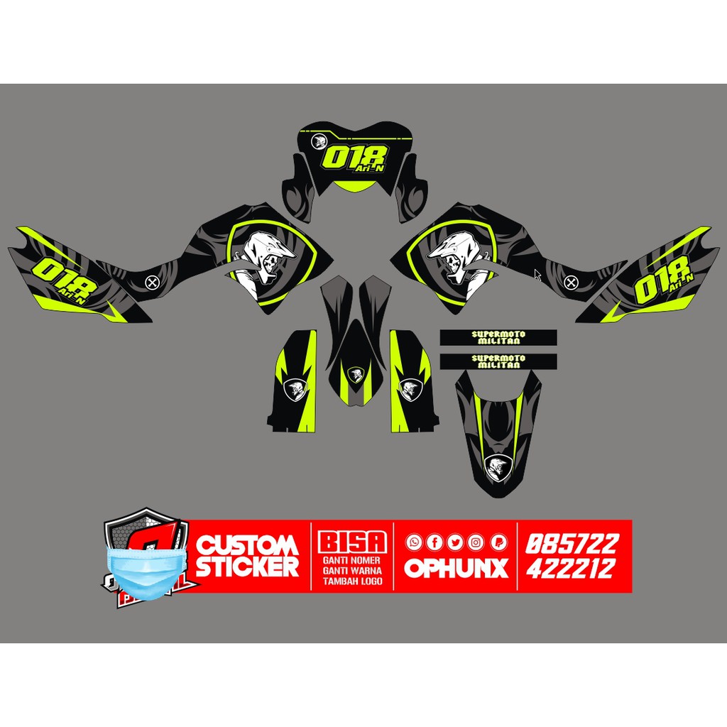 CRF STIKERCUSTOM FULL BODY DECAL STICKER STRIPING crf