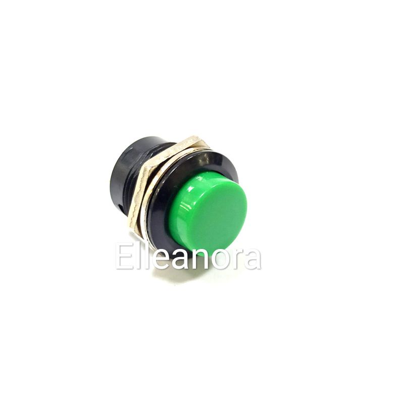 Switch Push On Bulat 2Pin 16mm Plastik