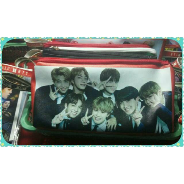 

pen case tempat pensil bts exo nct ikon blackpink kpop