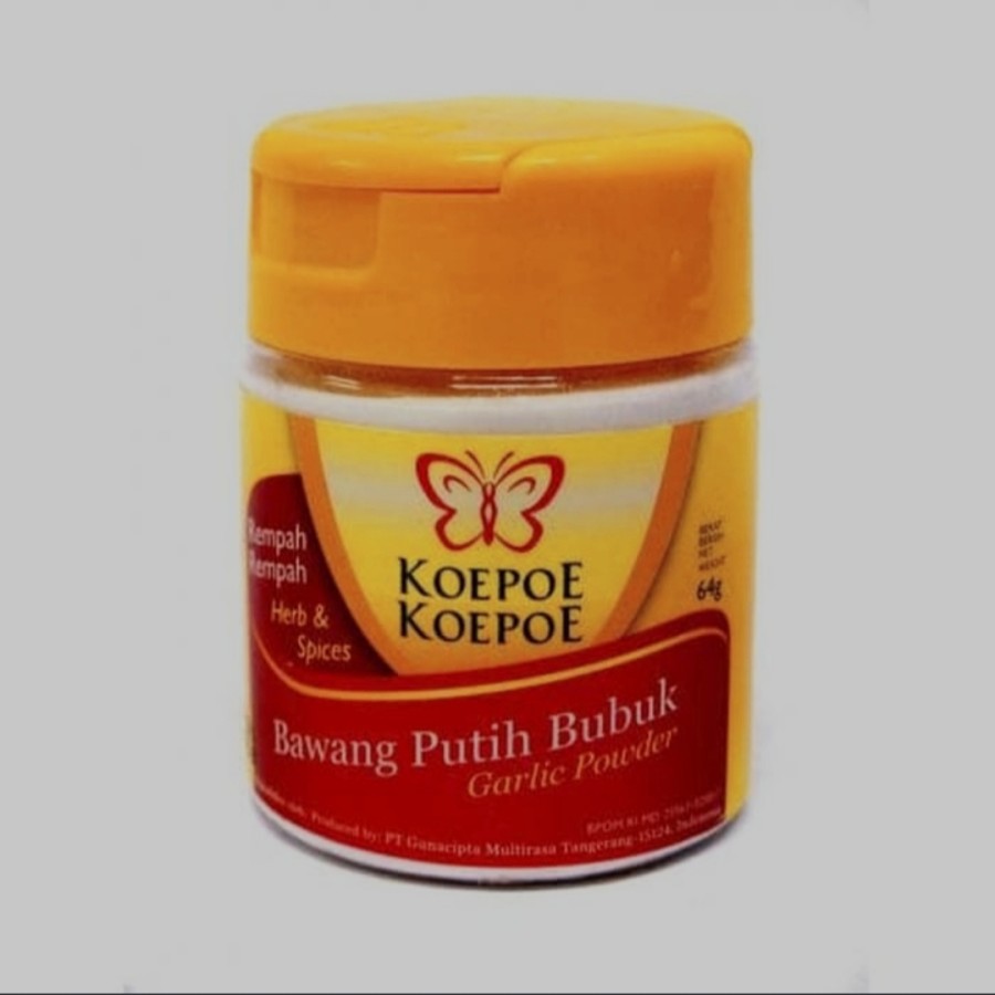 

BAWANG PUTIH BUBUK KOEPOE KOEPOE 64 GR (KUPU KUPU)