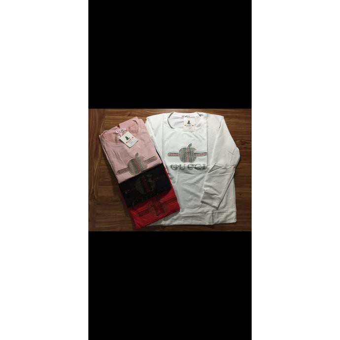 PRODUK TERBARU SWEATER WANITA IMPORT GUCCI #001 - MERAH BAHAN HALUS