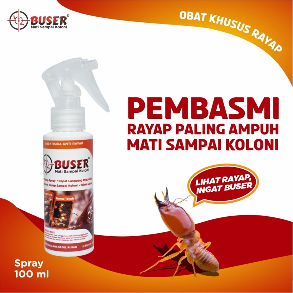 Obat Rayap Semprot BUSER Ampuh Pembasmi Rayap Racun Rayap Obat Anti Rayap Spray Semprotan Rayap Obat