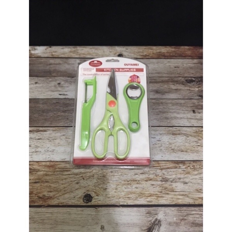 Gunting Set Dapur Plus Peeler 1 Set Isi 3