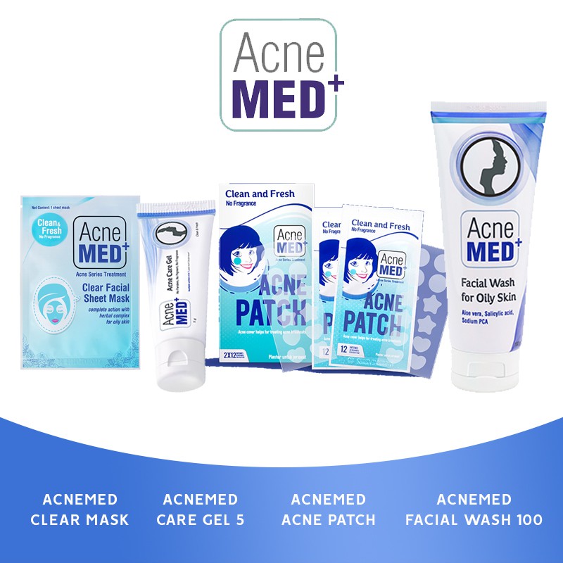 Paket Acnemed Facial Wash 100 ML + Facial Sheet Mask Clear + Acne Patch