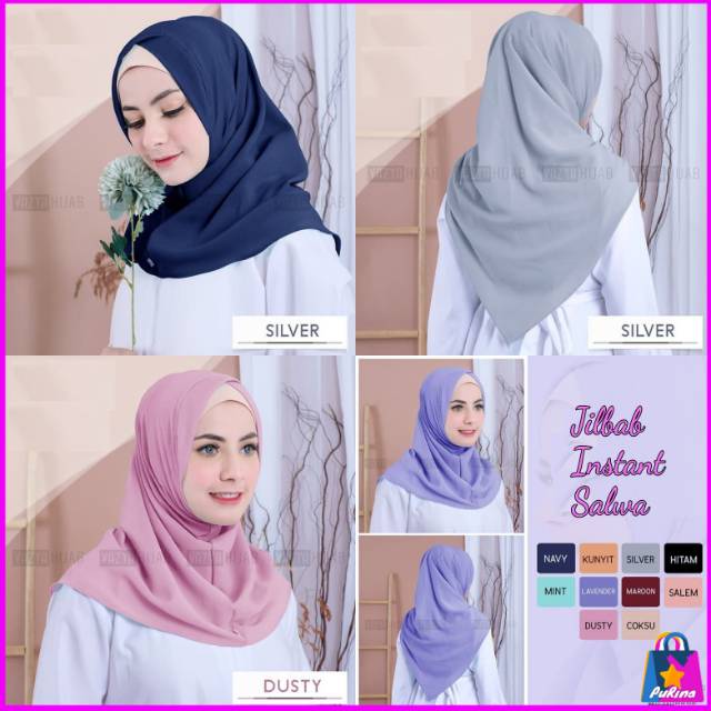 Hijab Jilbab Instan Shalwa Aneka Warna Polos G271