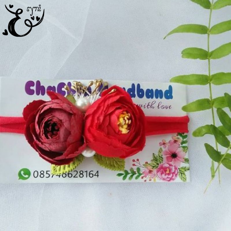 bando anak , bando newborn , bando , mahkota , headband_Newborn"Bunga". Bandana Bunga. Newborn. Head