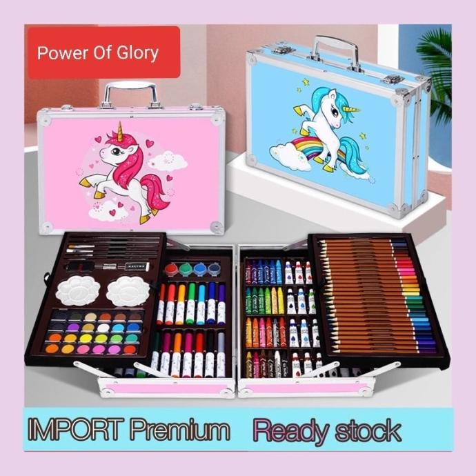 

Set Alat Gambar Anak Tulis Lukis Koper Box Import Premium