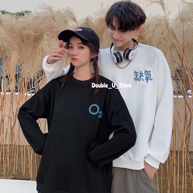 ( dijual terpisah ) Terbaru sweater couple oxygen O2 Jaket couple pasangan terbaru / sweater couple 