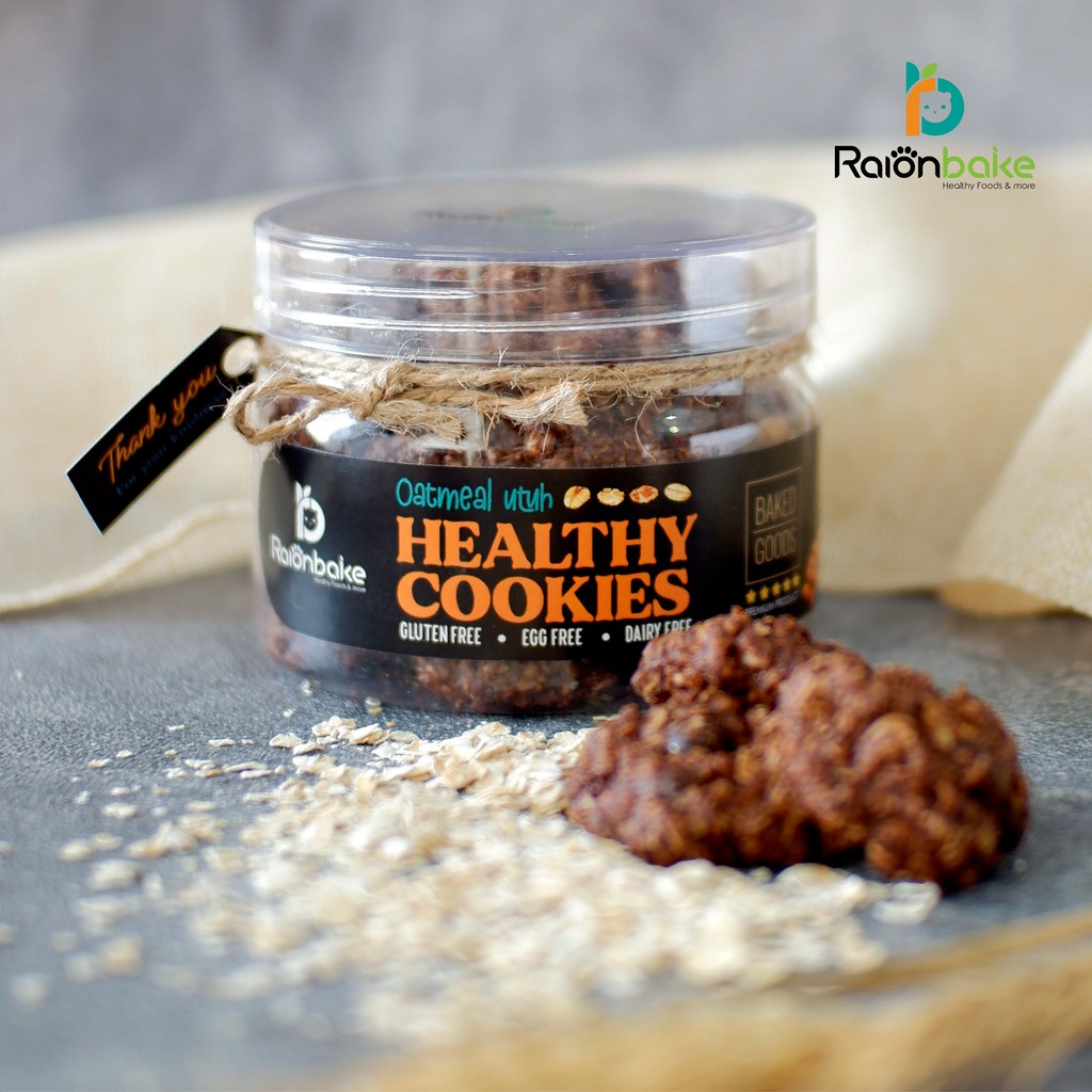 

OATMEAL COOKIES RAIONBAKE - Premium Healthy food - Dark Chocolate Murah - Medium