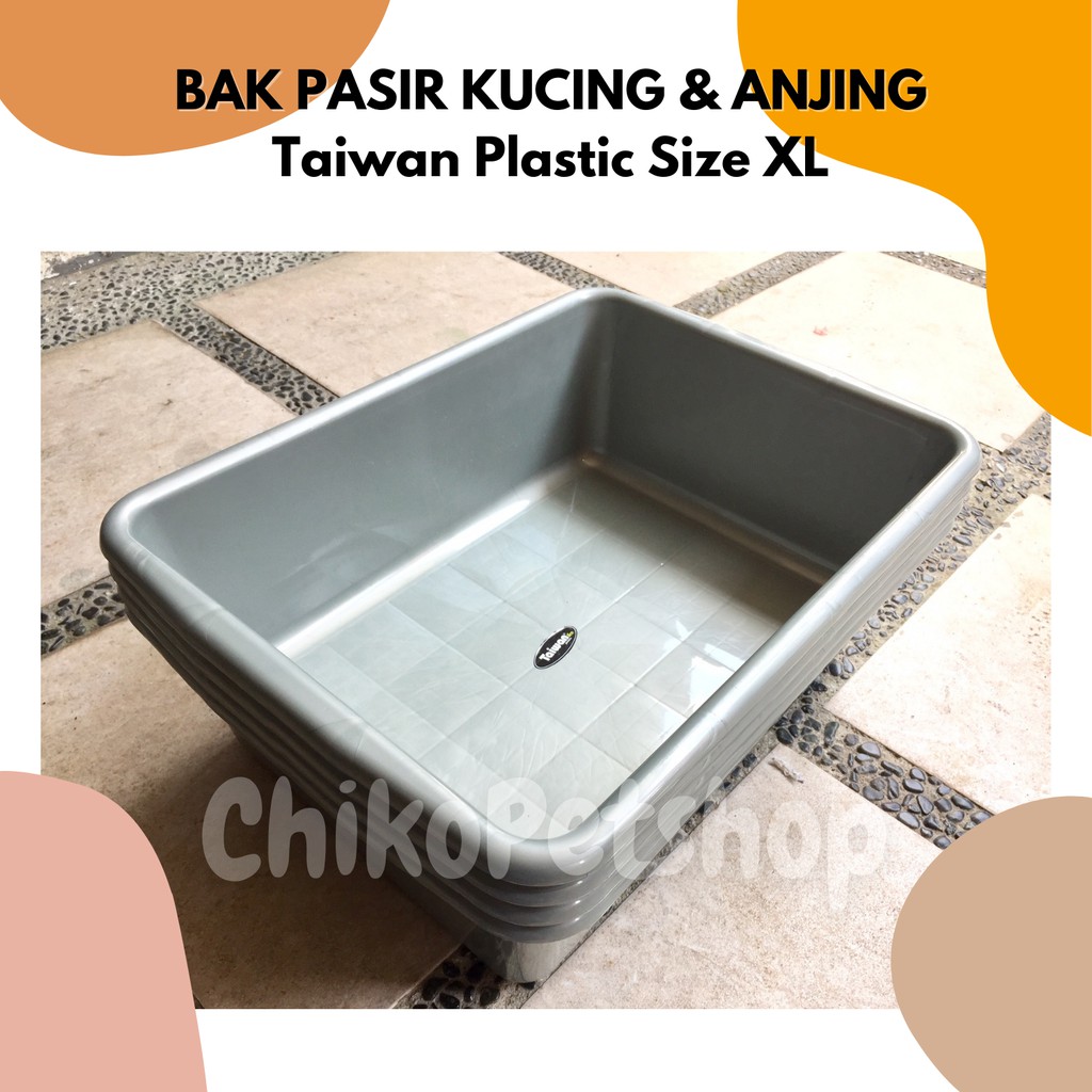 BAK PASIR Tempat Pup [untuk kucing &amp; anjing] Taiwan Plastic Size EXTRA LARGE (XL)