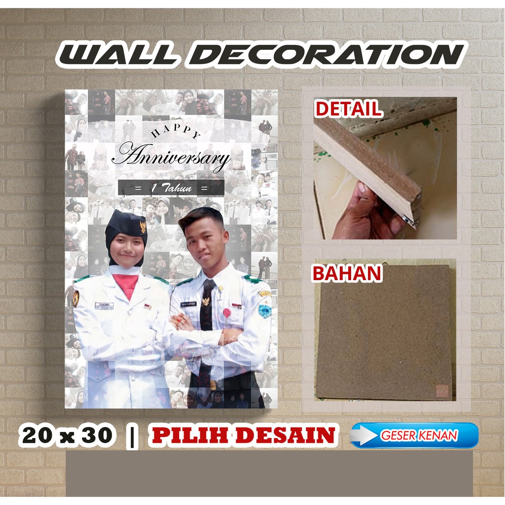 

(Desain + cetak Papan) Kado Mozaik Hadiah Murah Wisuda UlangTahun Pernikahan Anniversary Hiasan Dinding