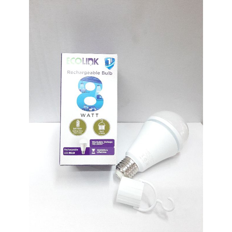 lampu led bulb emergency ecolink 8w